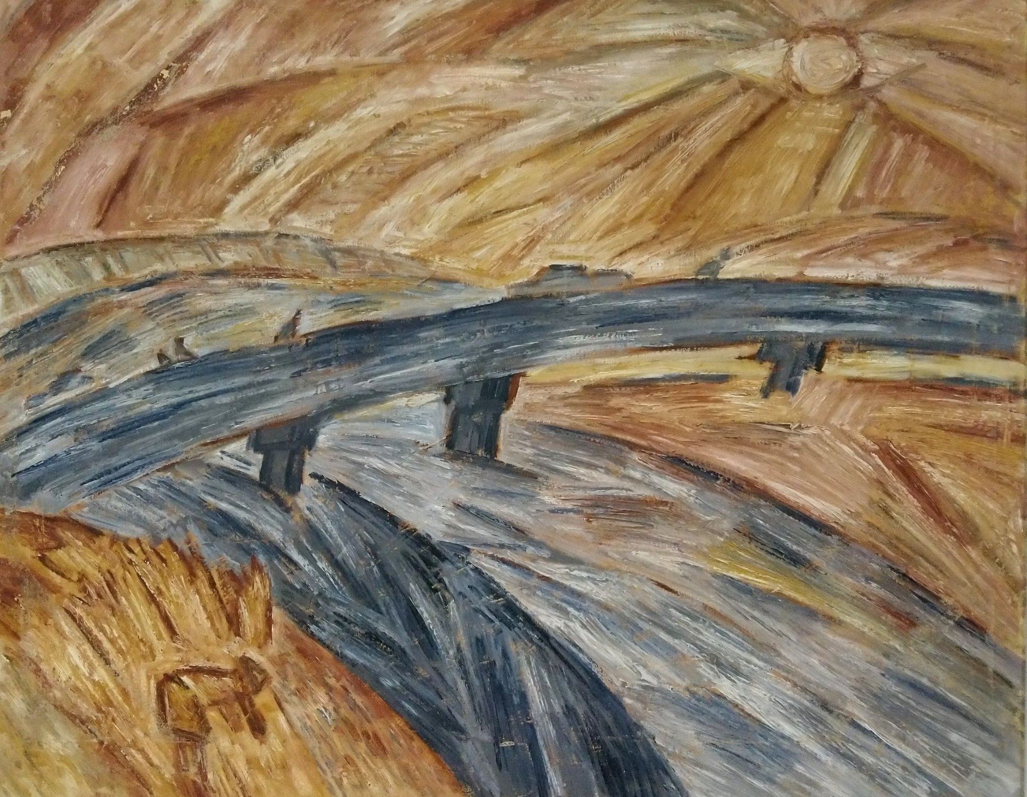 〈宜蘭河〉油彩畫布73×90cm1993