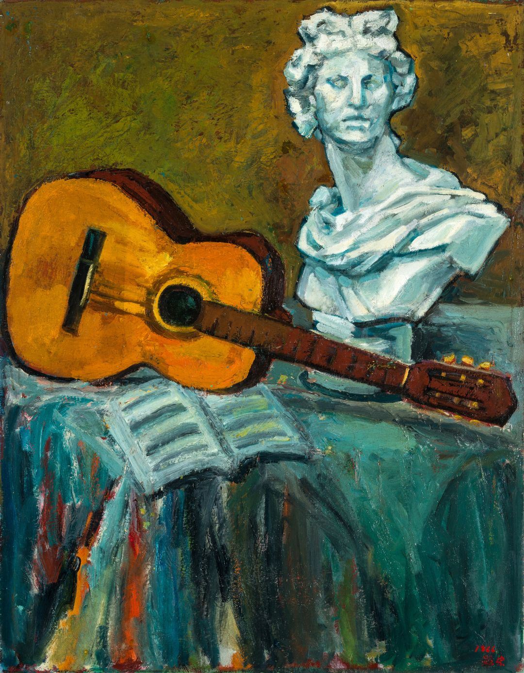 古典吉他-116.5×91cm 油彩、畫布 1966