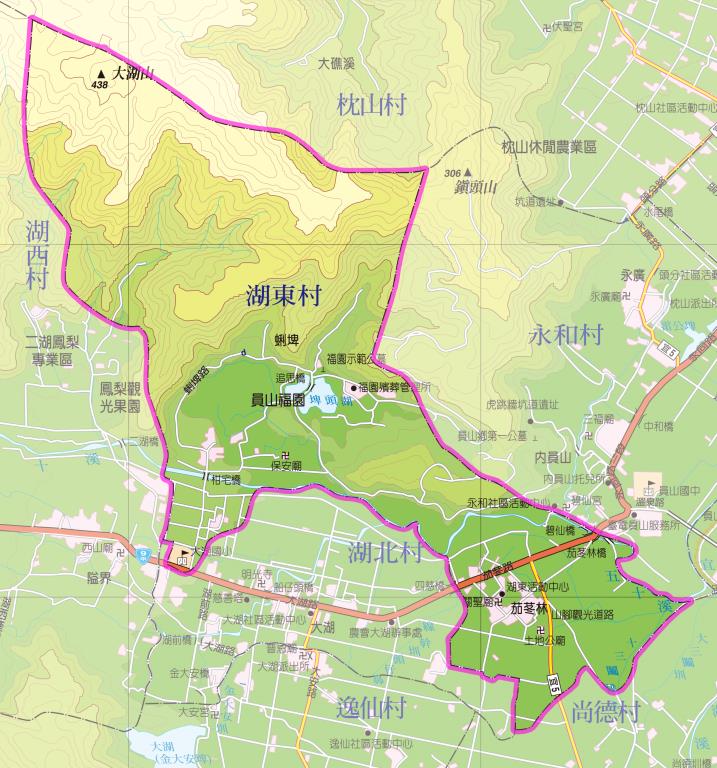 湖東村地圖